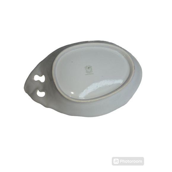 MCM Noritake Dish1920's Leaf hand Panted Yellow Floral Gold Trim Cottage Core - Picture 2 of 4